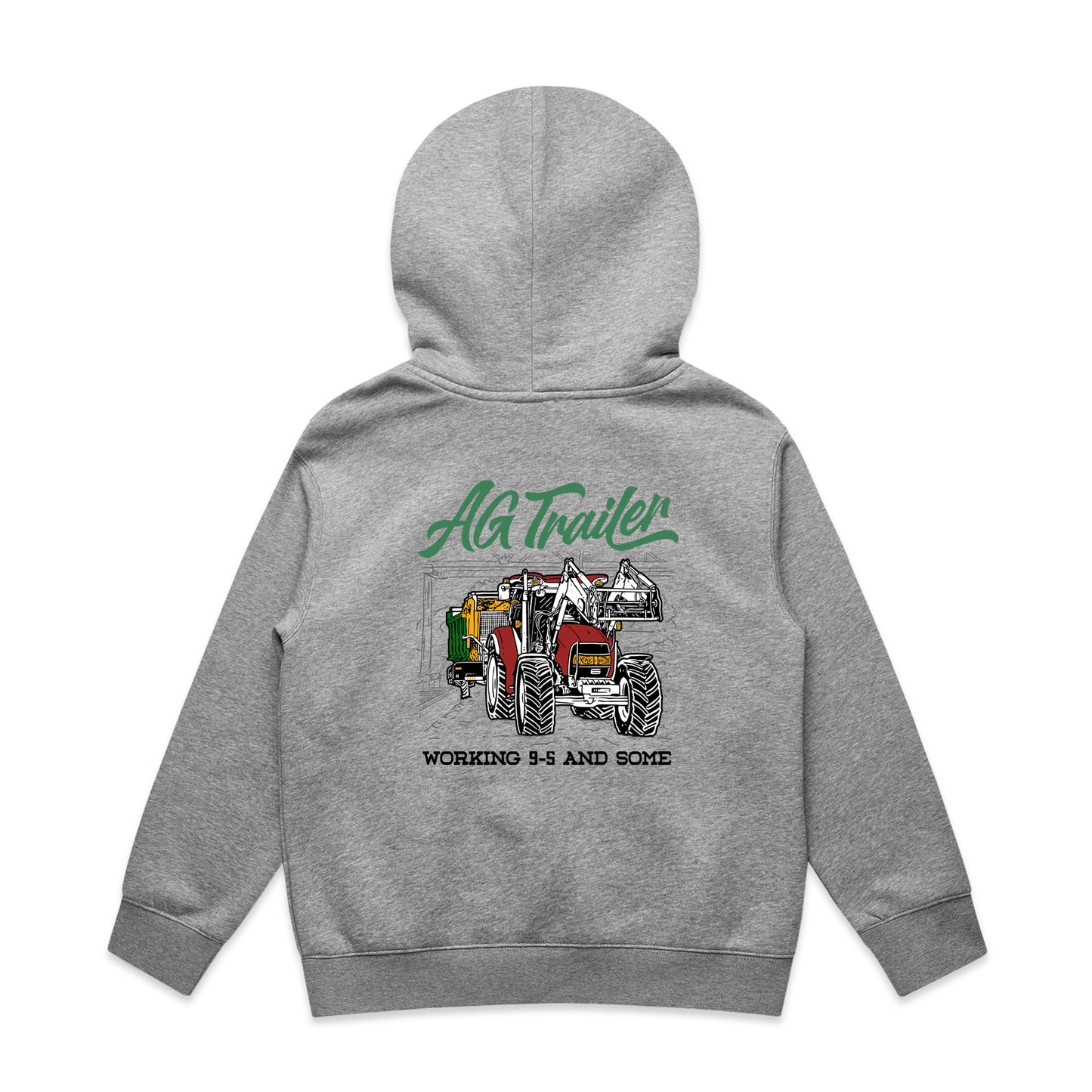 Kids Relax Hoodie - Grey (Working 9-5)