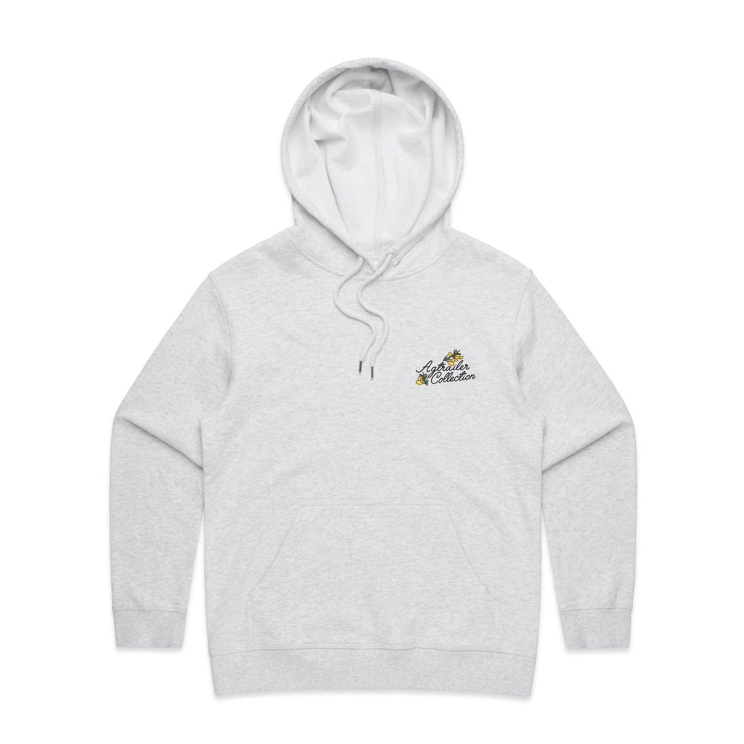 WOMEN'S Hoodie - White Marle (Long Summer Days)