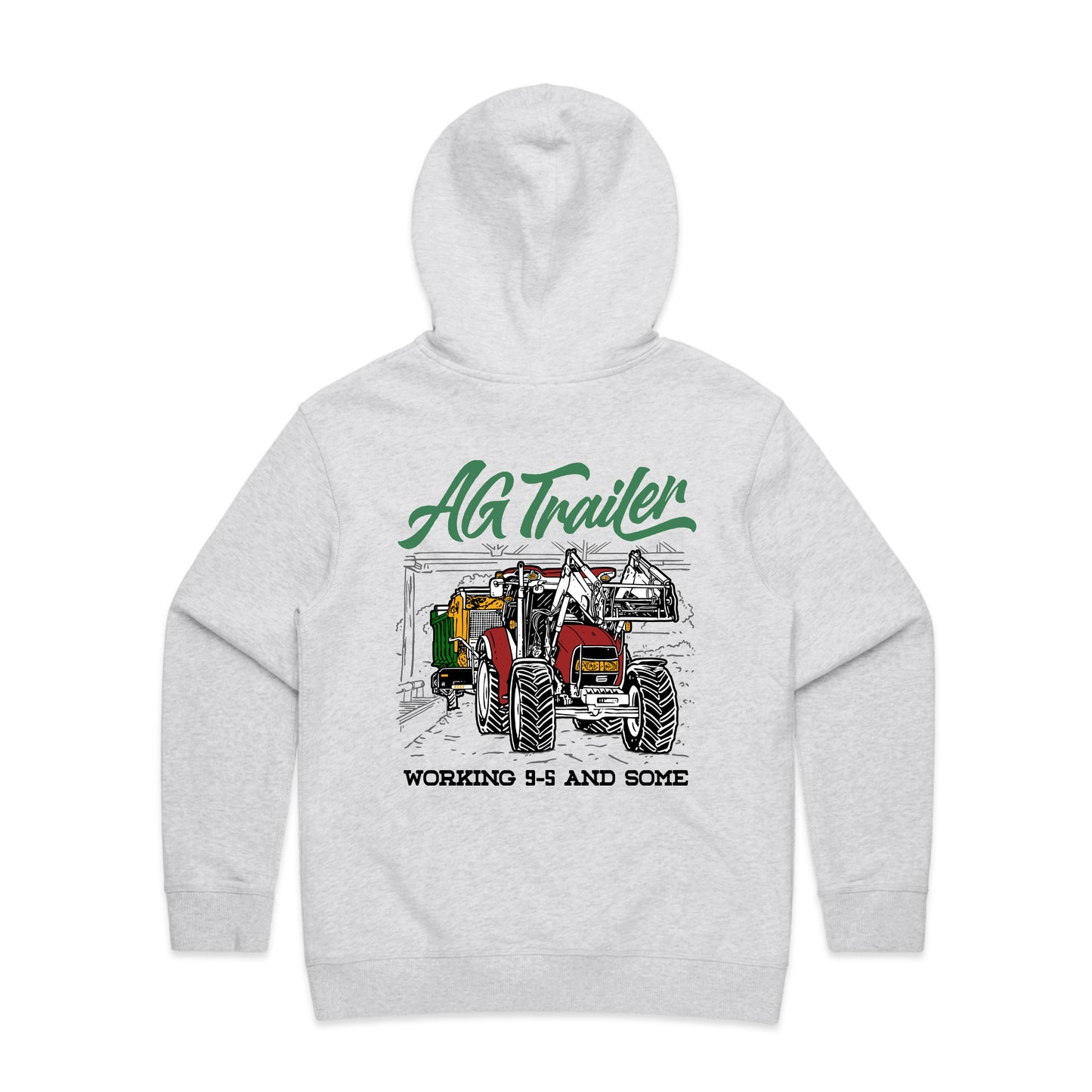 WOMEN'S Hoodie - White Marle (Working 9-5)