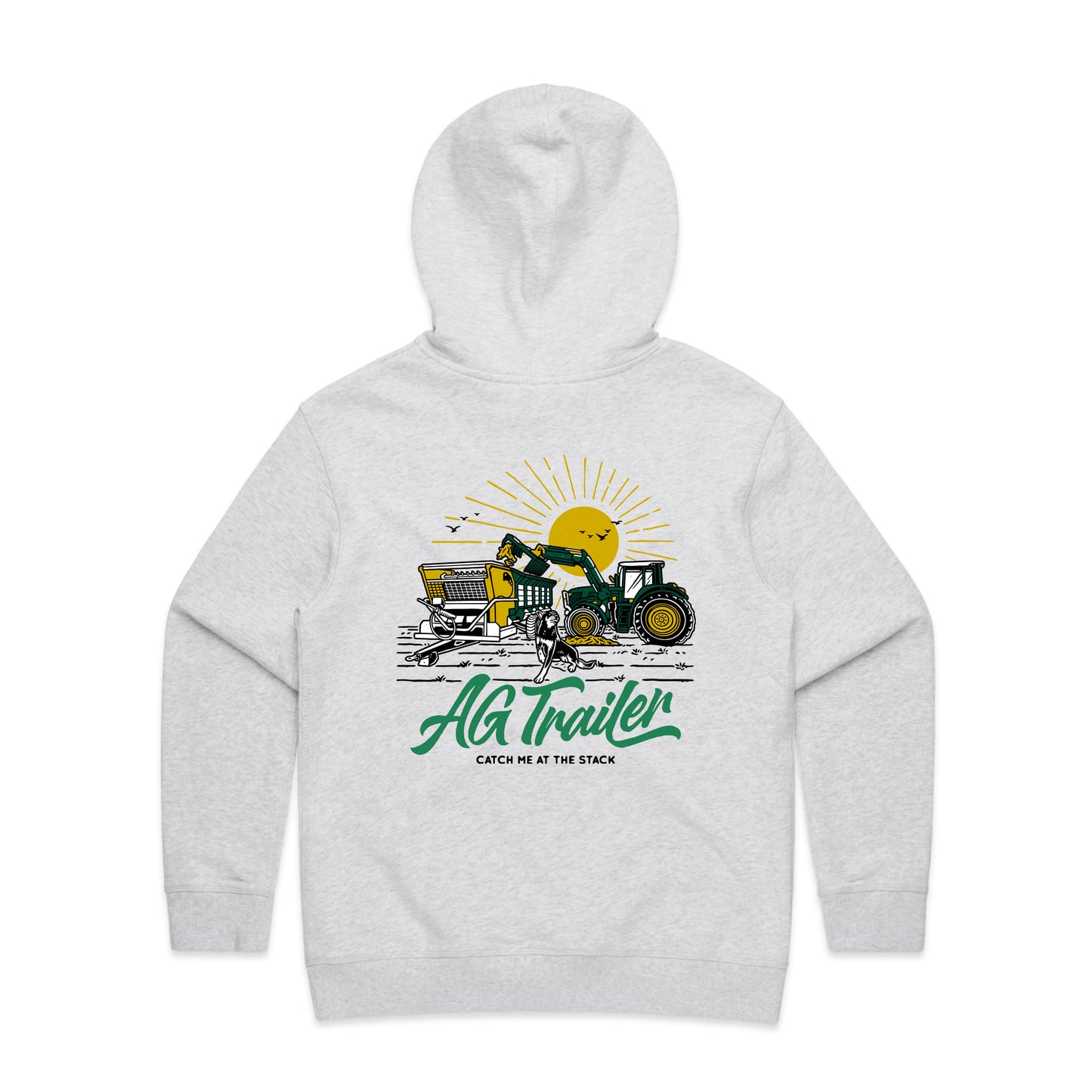 WOMEN'S Hoodie - White Marle (Catch me at the Stack)