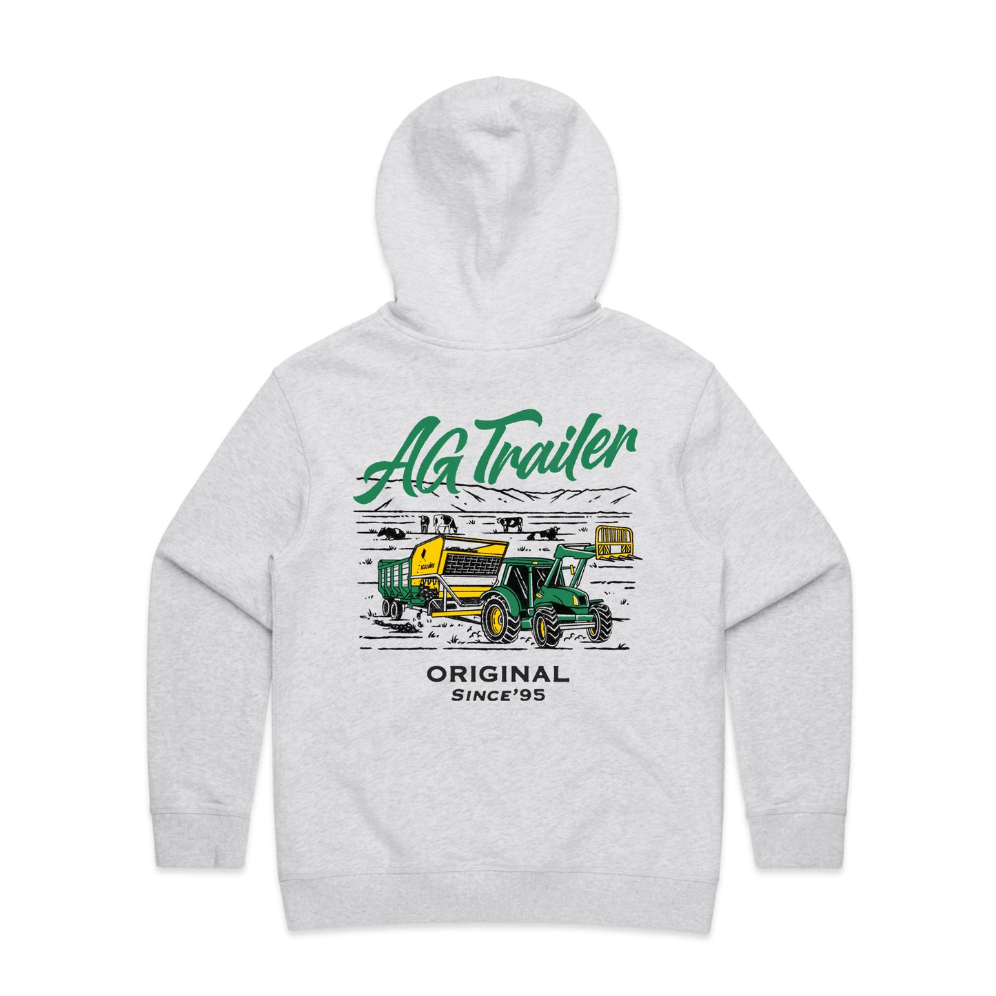WOMEN'S Hoodie - White Marle (Agtrailer Original)
