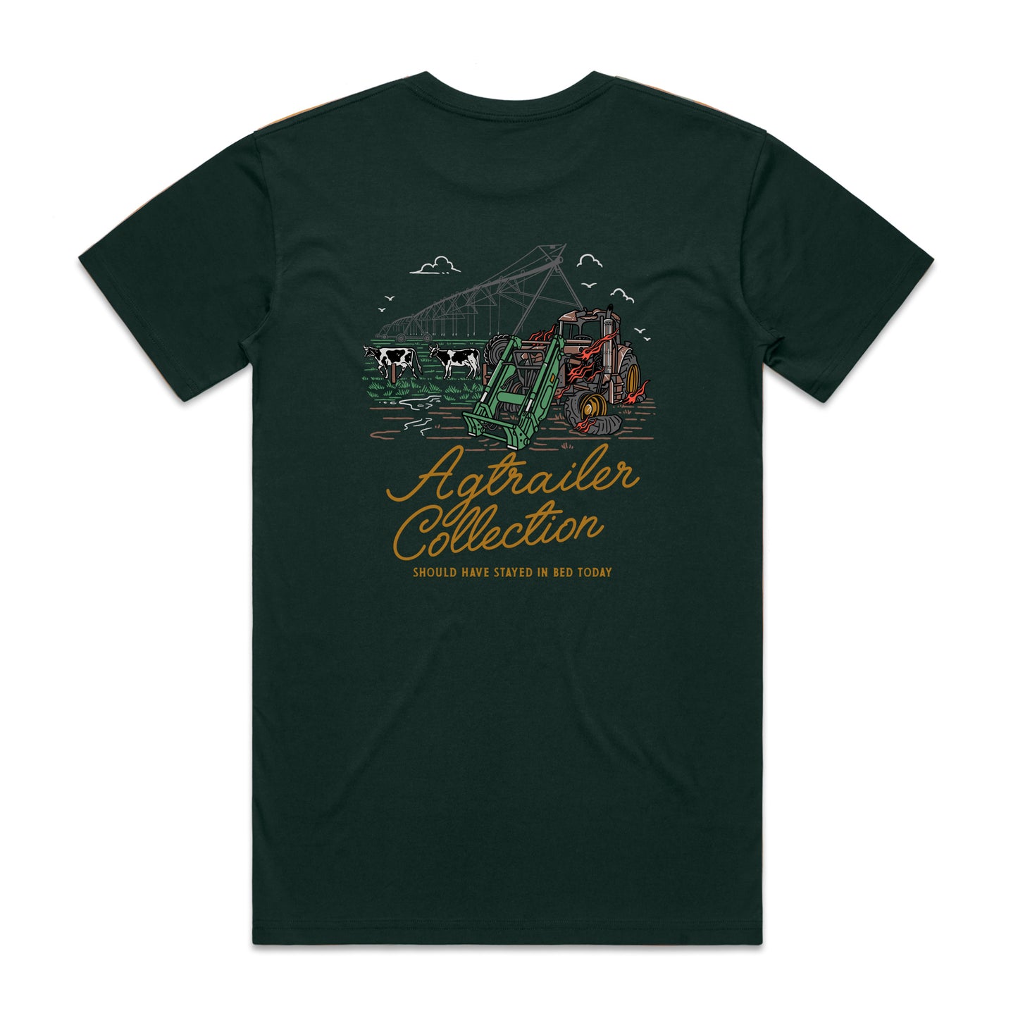 Stayed in Bed - Block Tee (Pine Green)