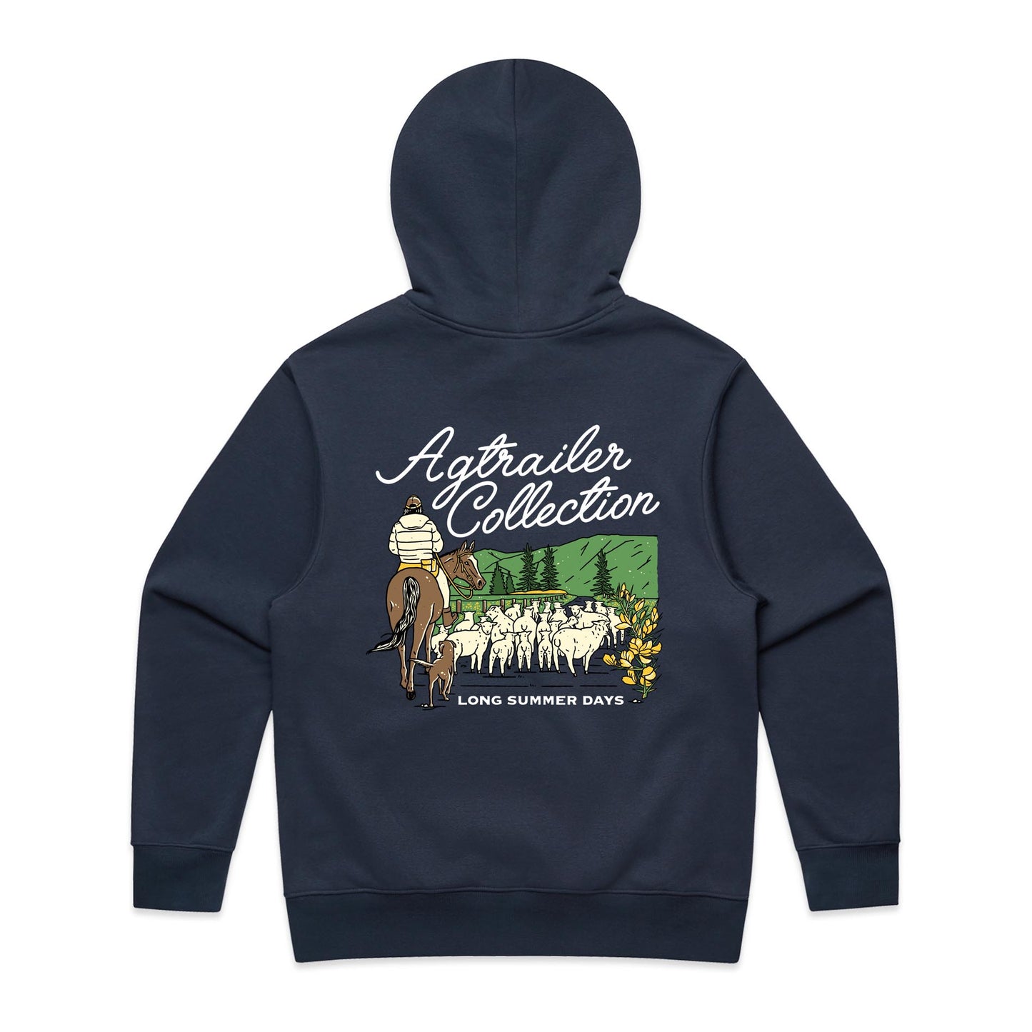 MEN'S FIT Heavy Hoodie - Midnight Blue (Long Summer Days)