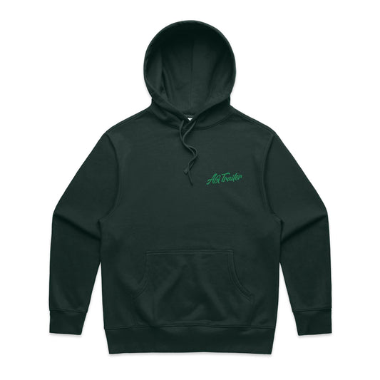 MEN'S FIT - Heavy Hoodie  - Pine Green (Working 9-5)