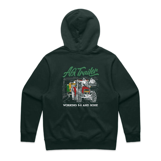 MEN'S FIT - Heavy Hoodie  - Pine Green (Working 9-5)