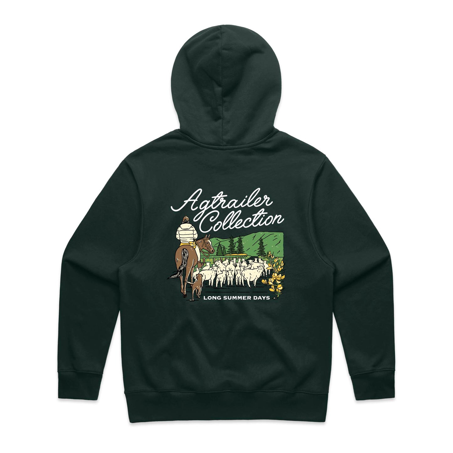 MEN'S FIT Heavy Hoodie - Pine Green (Long Summer Days)