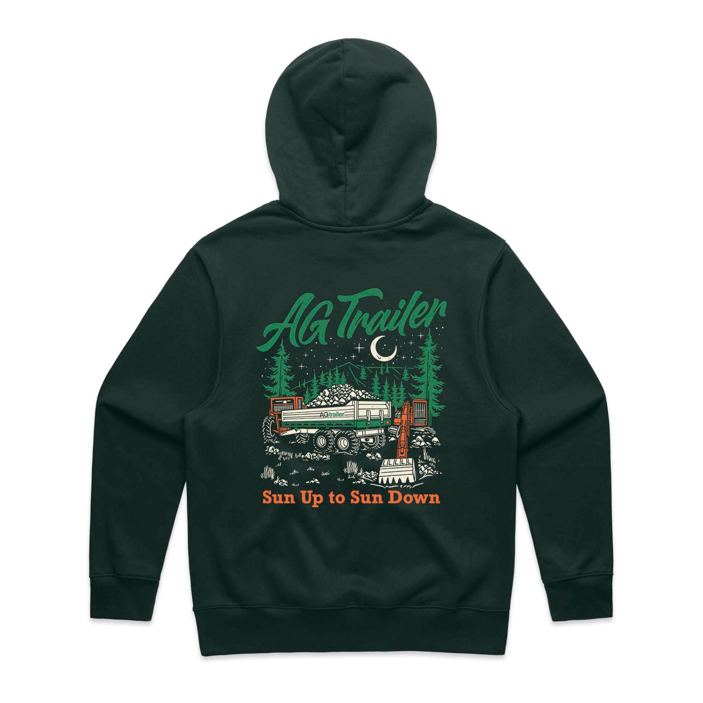 MEN'S FIT Heavy Hoodie - Pine Green (Sun Up to Sun Down)