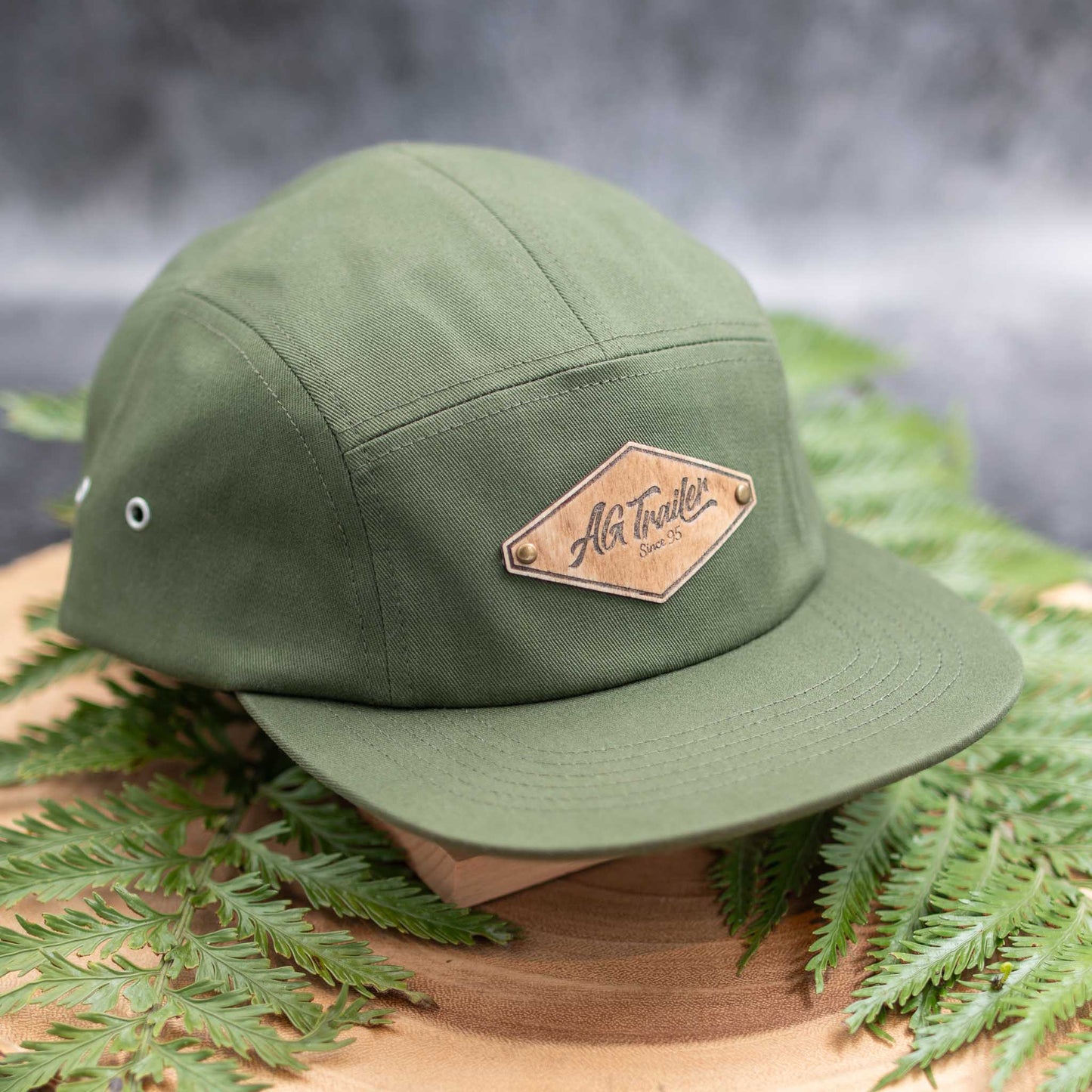 Green Cap with Birch Badge