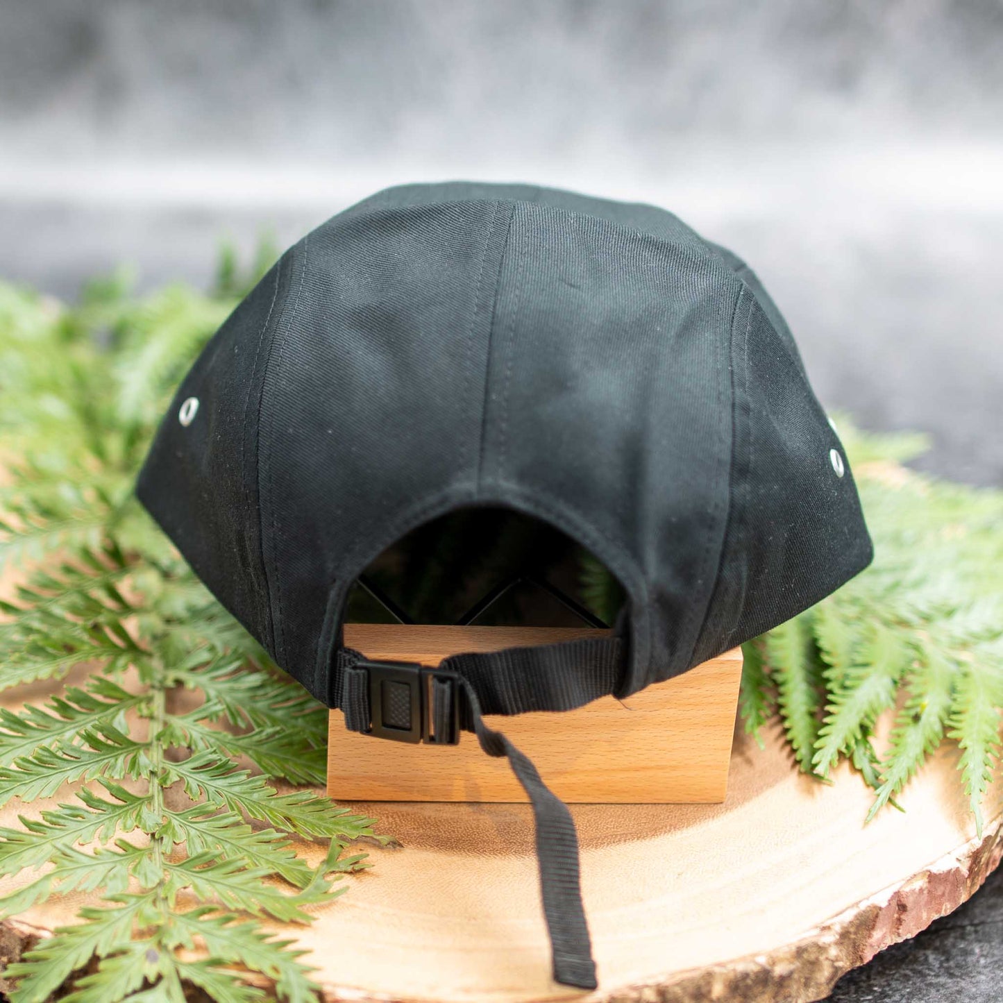 Camper Cap Wooden Badge (Black)