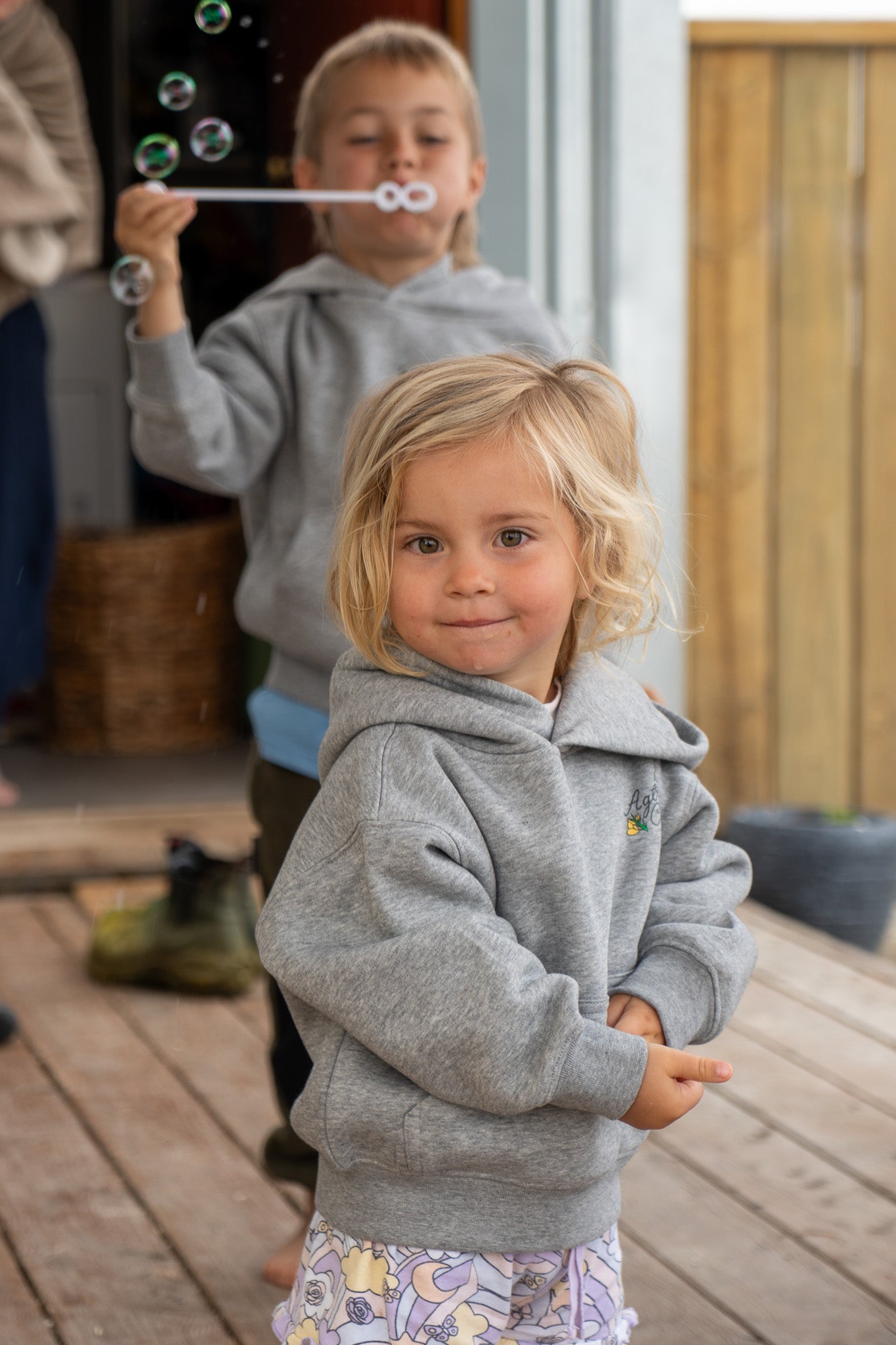 Kids Relax Hoodie - Grey (Long Summer Days)