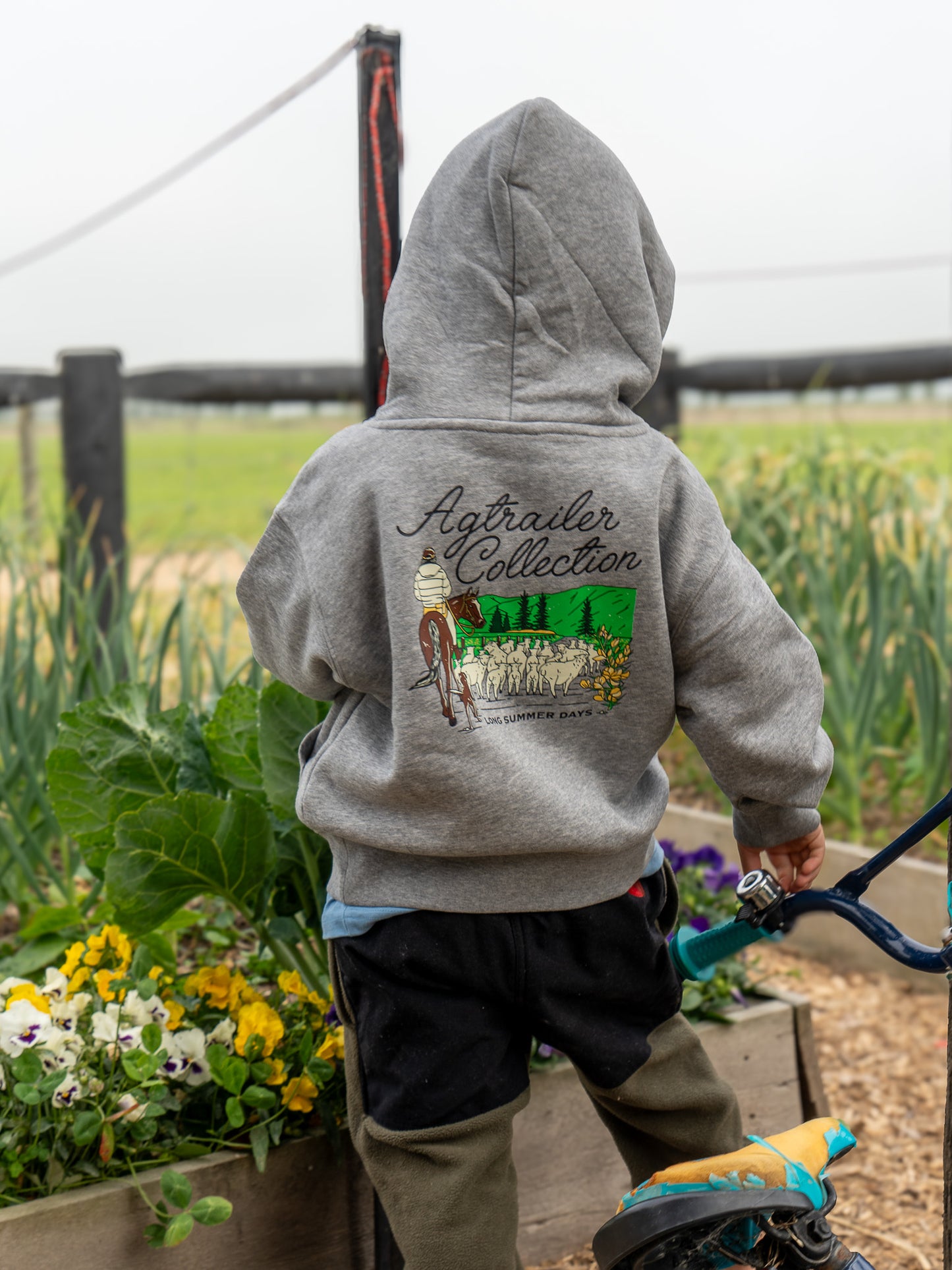 Kids Relax Hoodie - Grey (Long Summer Days)