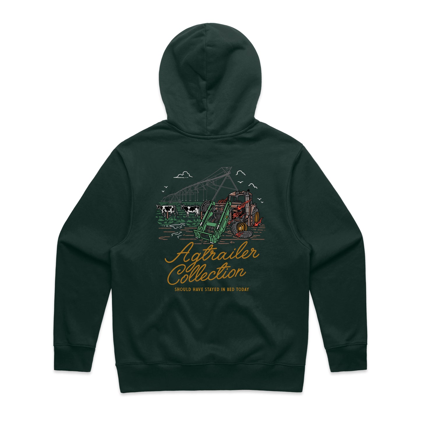 Heavy Hoodie - 400gsm - Pine Green - Should have stayed in bed 