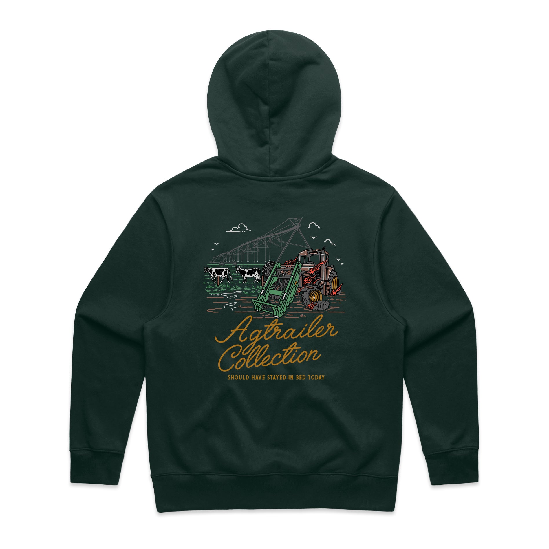 Heavy Hoodie - 400gsm - Pine Green - Should have stayed in bed 
