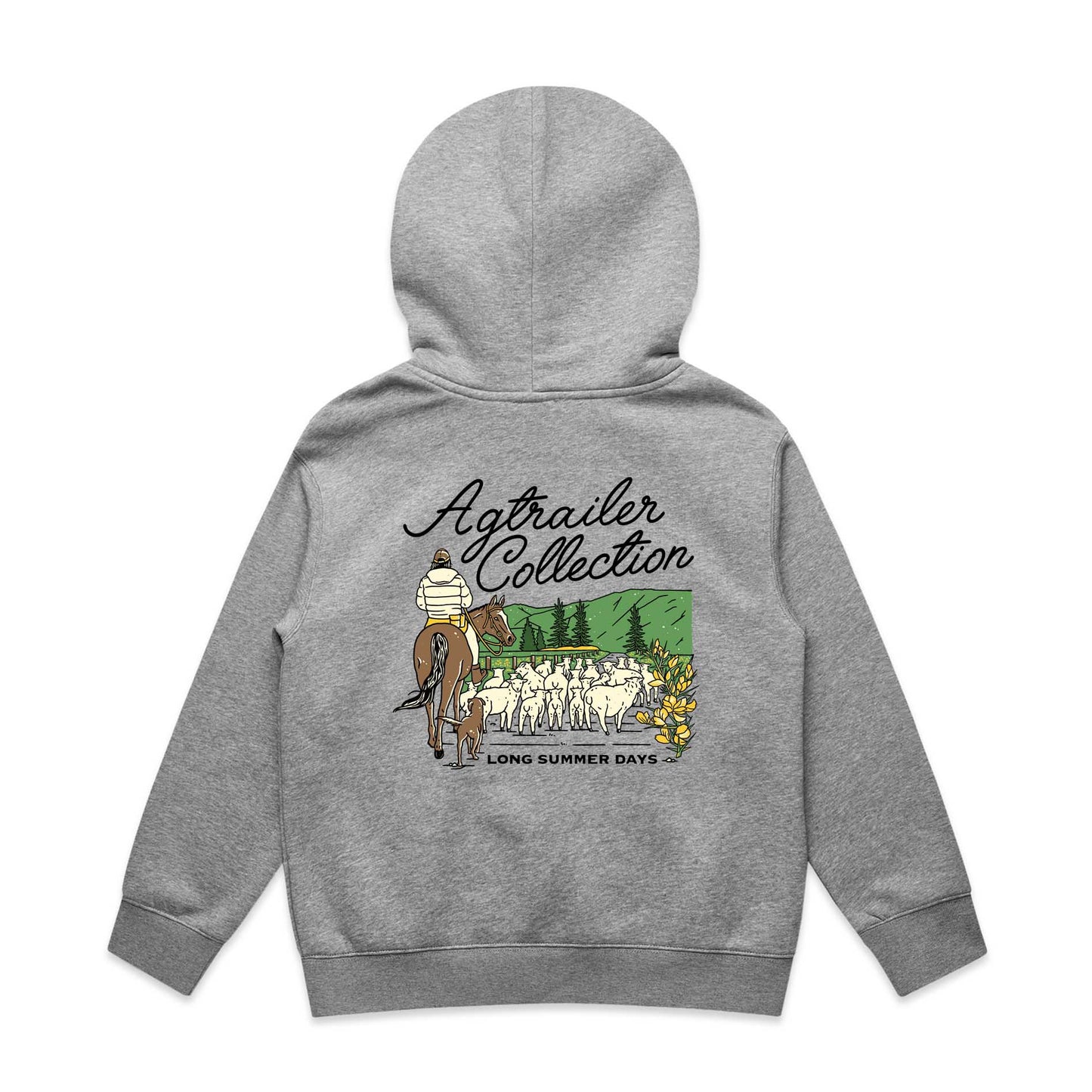 Kids Relax Hoodie - Grey (Long Summer Days)