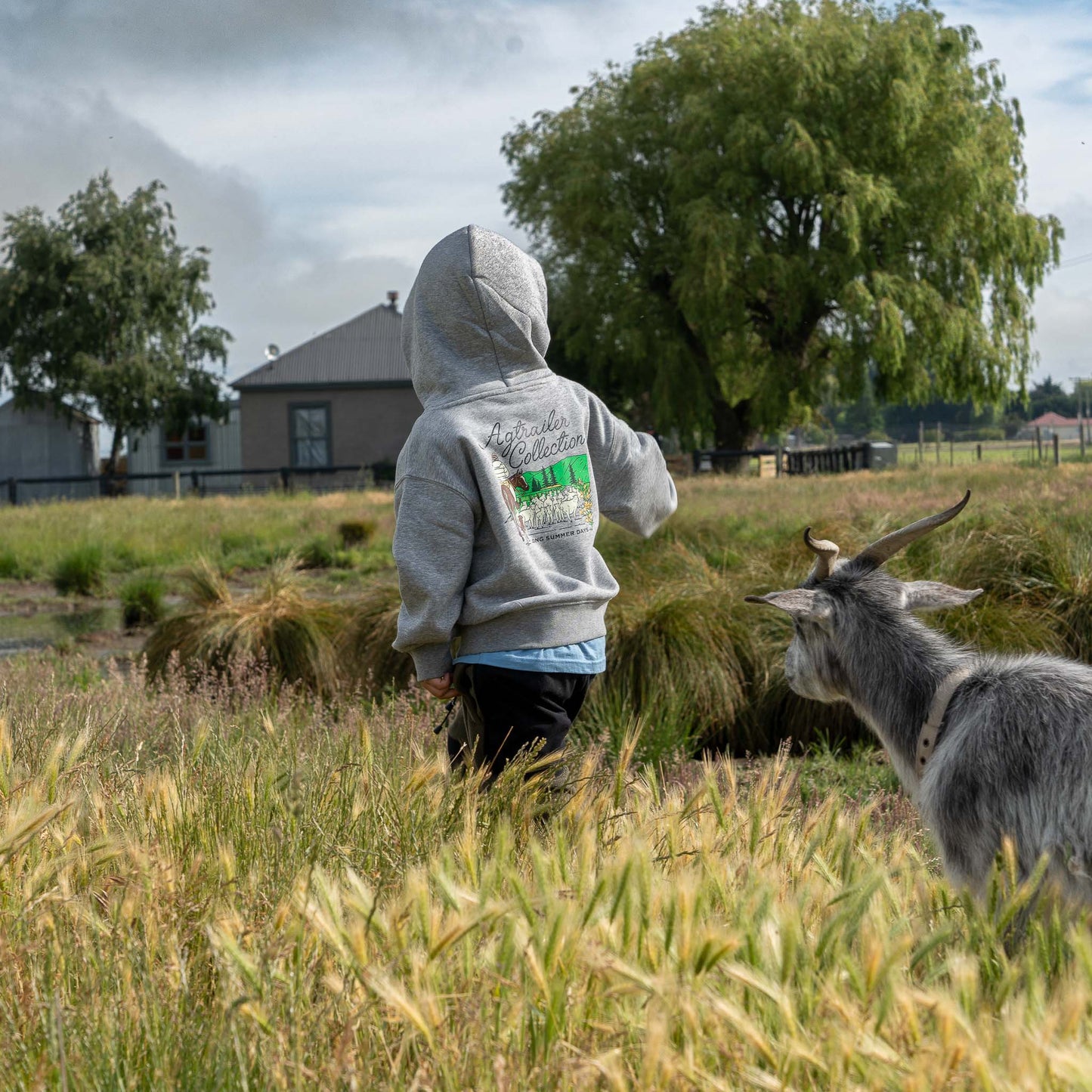 Youth Relax Hoodie - Grey (Long Summer Days)