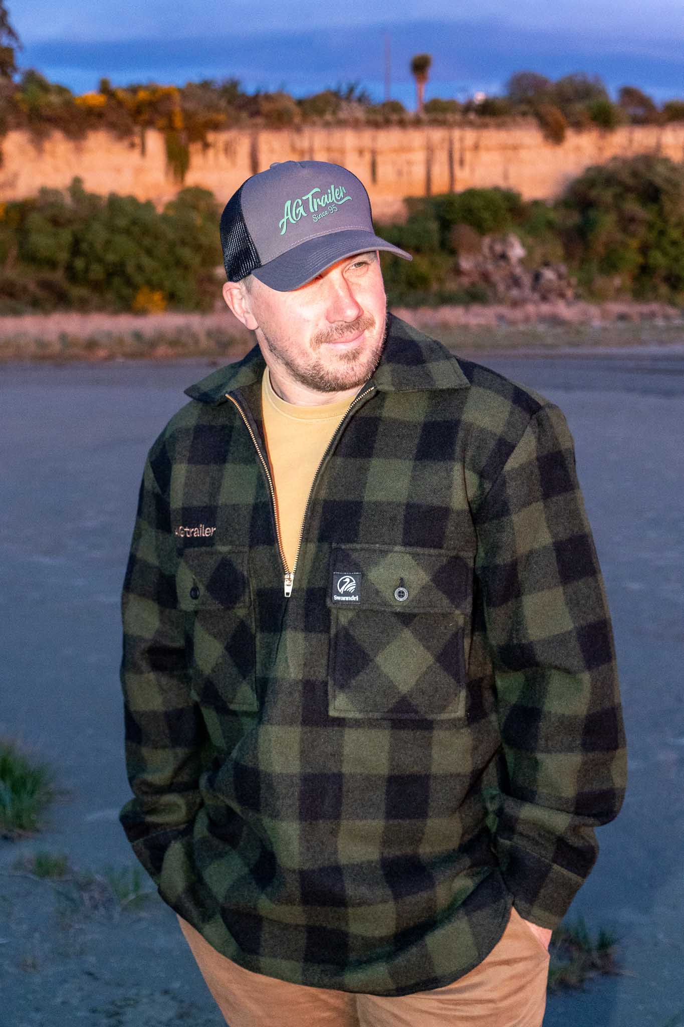 Swanndri Bushshirt Paired with Agtrailer Cap